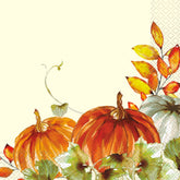 Watercolor Fall Pumpkins Luncheon Napkins  16ct